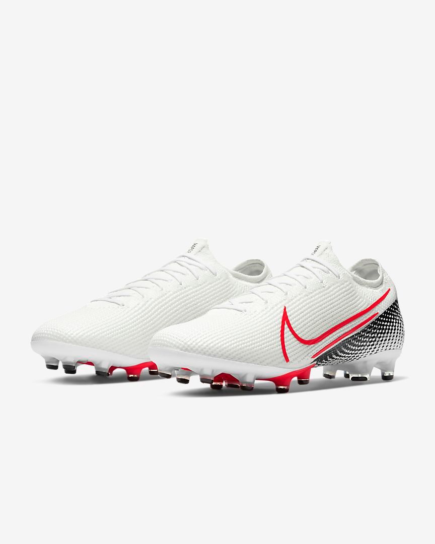 Nike Mercurial Vapor XIII AG Pro- White/ Laser Crimson/ Black AT7895-160