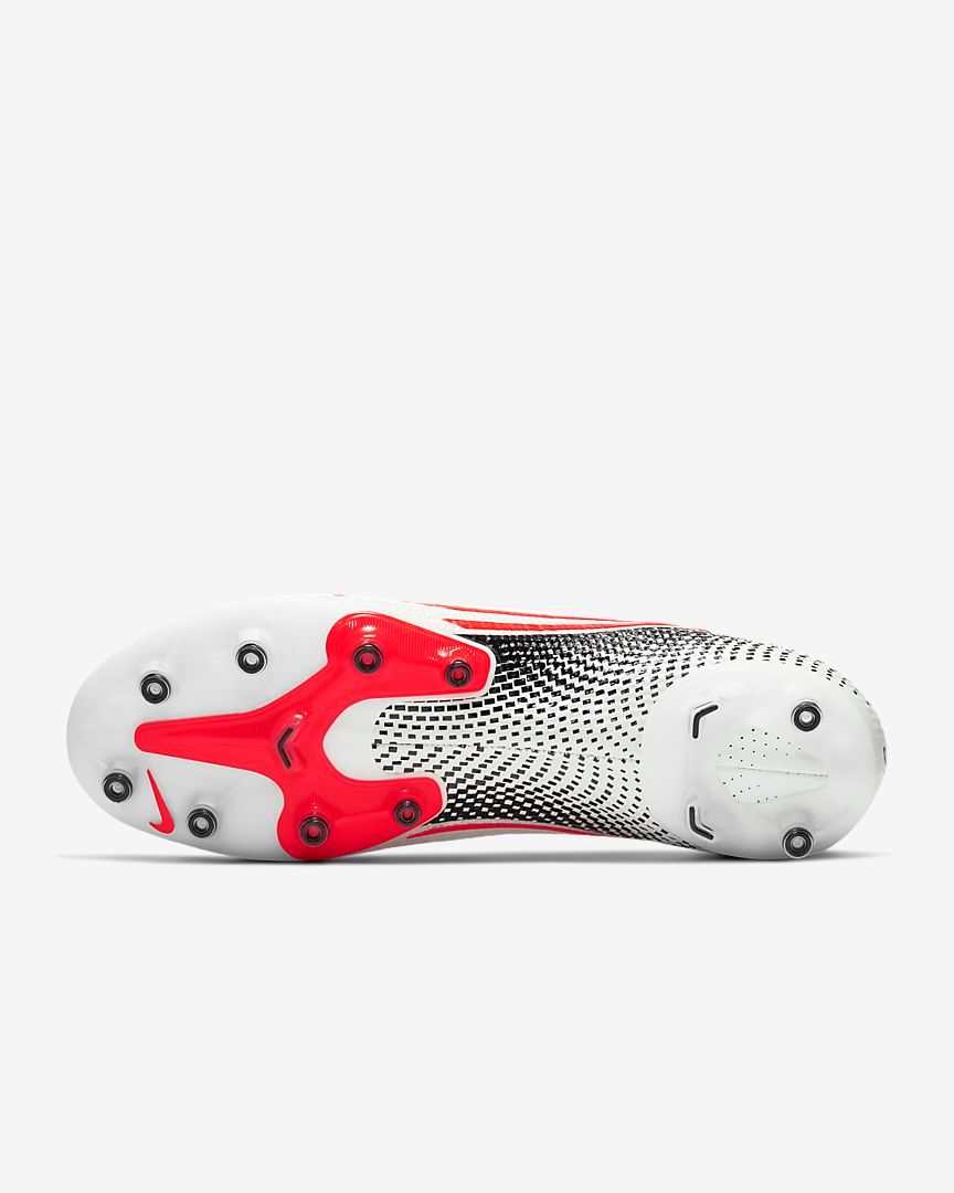 Nike Mercurial Vapor XIII AG Pro- White/ Laser Crimson/ Black AT7895-160