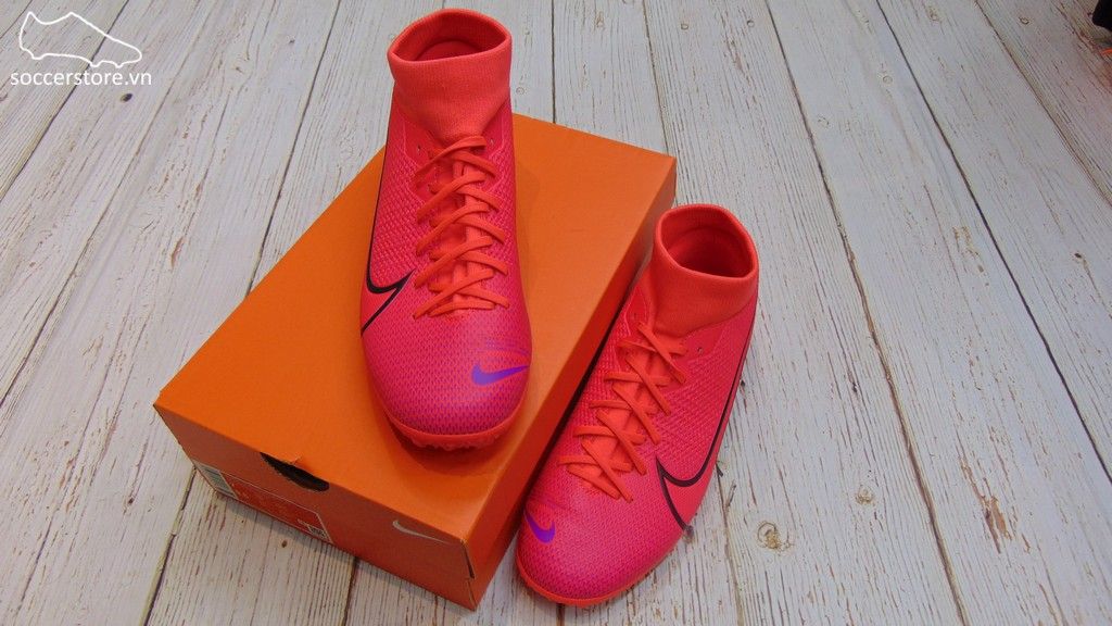 Nike Mercurial Superfly VII Academy TF- Laser Crimson/ Black AT7978-606