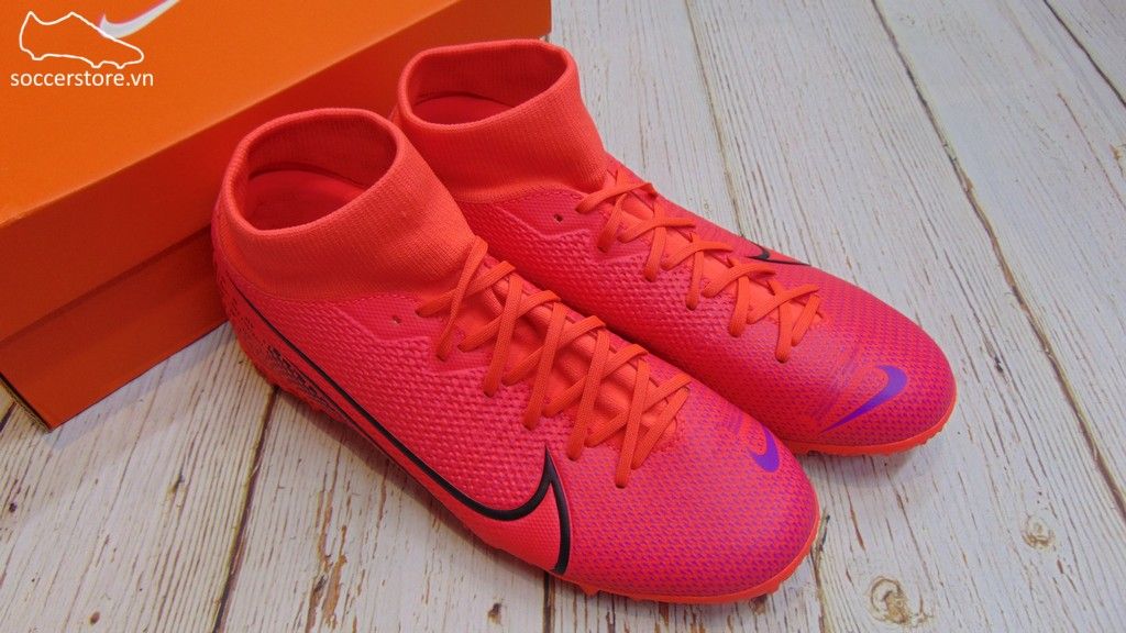Nike Mercurial Superfly VII Academy TF- Laser Crimson/ Black AT7978-606