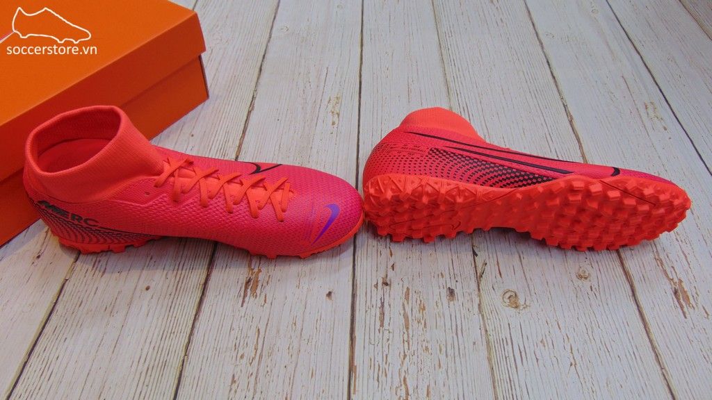 Nike Mercurial Superfly VII Academy TF- Laser Crimson/ Black AT7978-606