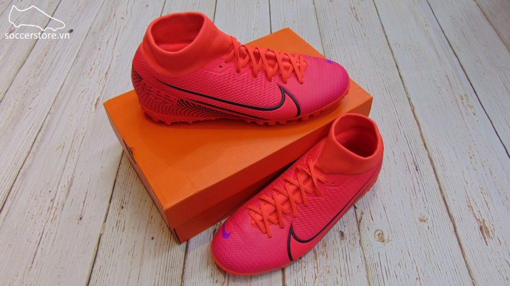 Nike Mercurial Superfly VII Academy TF- Laser Crimson/ Black AT7978-606