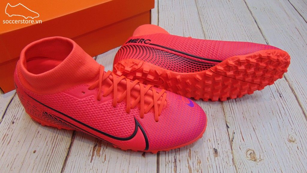 Nike Mercurial Superfly VII Academy TF- Laser Crimson/ Black AT7978-606