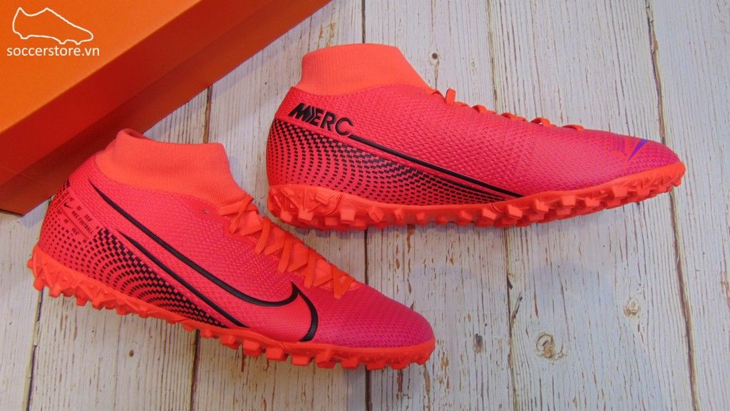 Nike Mercurial Superfly VII Academy TF- Laser Crimson/ Black AT7978-606