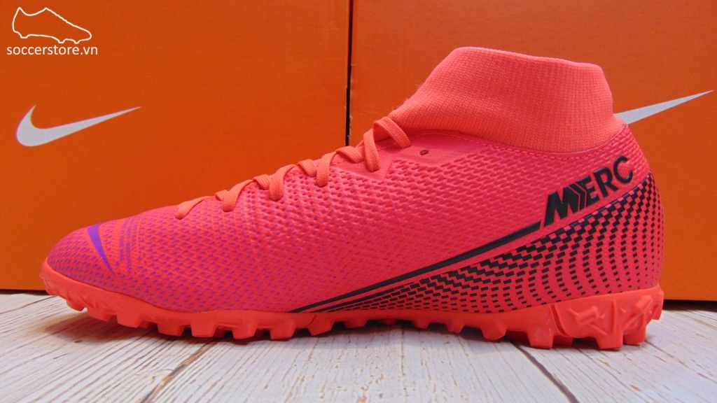 Nike Mercurial Superfly VII Academy TF- Laser Crimson/ Black AT7978-606