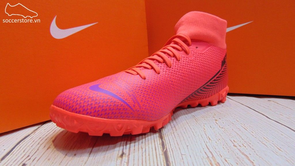 Nike Mercurial Superfly VII Academy TF- Laser Crimson/ Black AT7978-606
