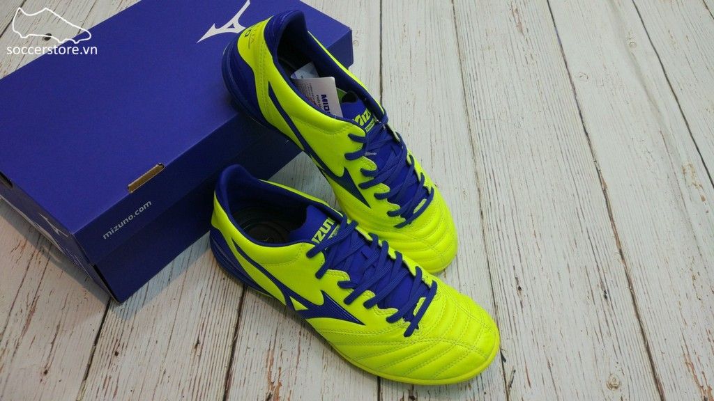Mizuno Morelia Neo KL II AS TF- Solar Yellow/ Deep Ocean P1GD205825