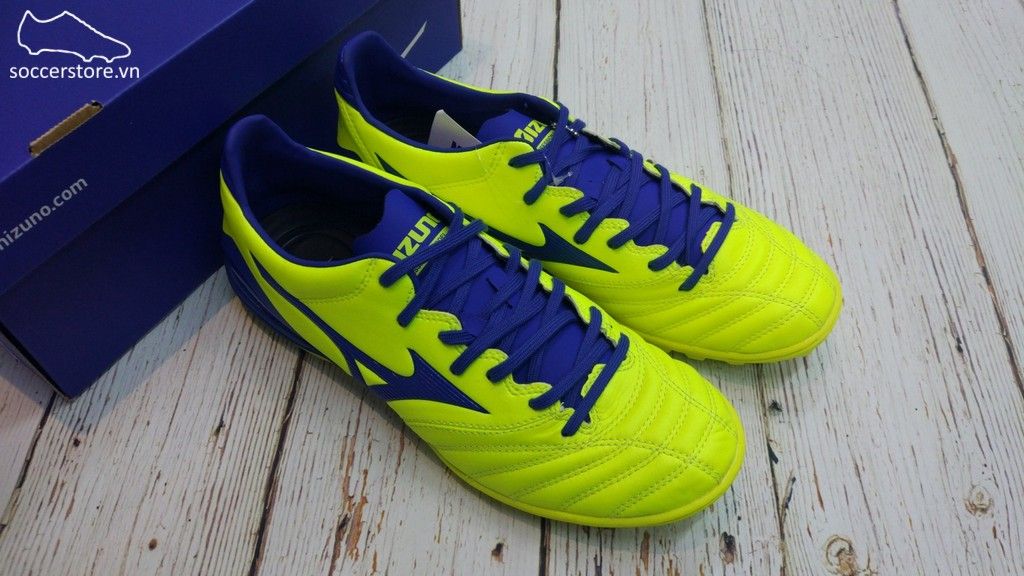 Mizuno Morelia Neo KL II AS TF- Solar Yellow/ Deep Ocean P1GD205825