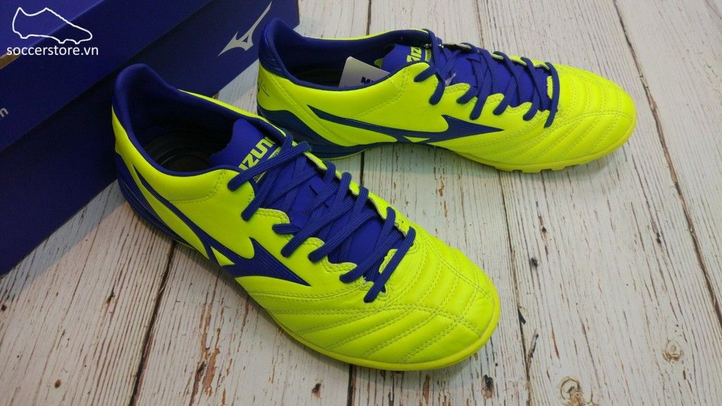 Mizuno Morelia Neo KL II AS TF- Solar Yellow/ Deep Ocean P1GD205825