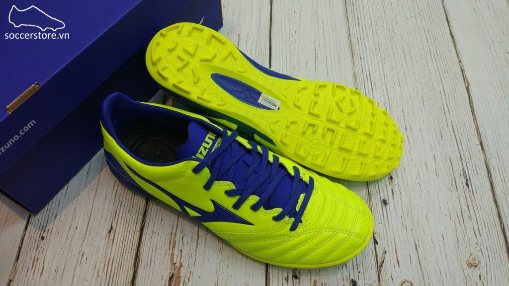 Mizuno Morelia Neo KL II AS TF- Solar Yellow/ Deep Ocean P1GD205825