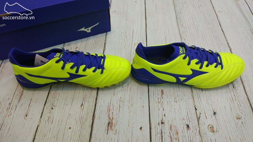 Mizuno Morelia Neo KL II AS TF- Solar Yellow/ Deep Ocean P1GD205825
