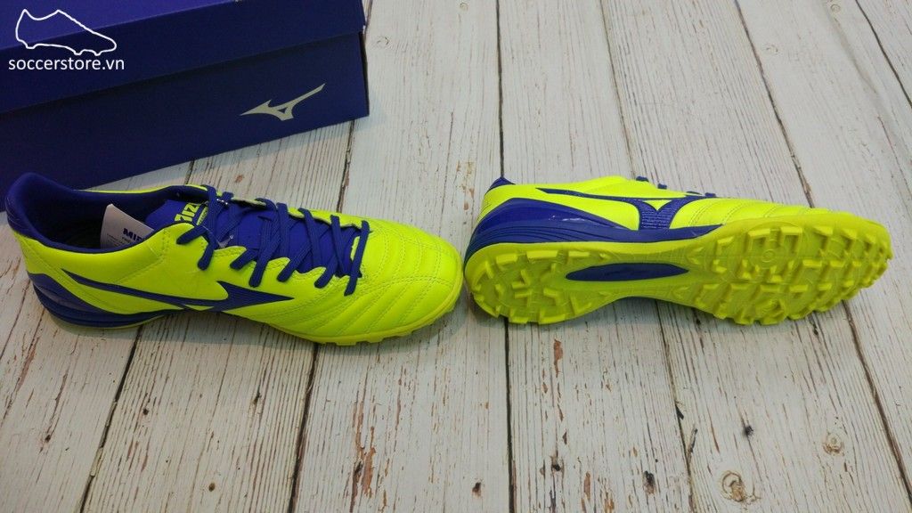 Mizuno Morelia Neo KL II AS TF- Solar Yellow/ Deep Ocean P1GD205825