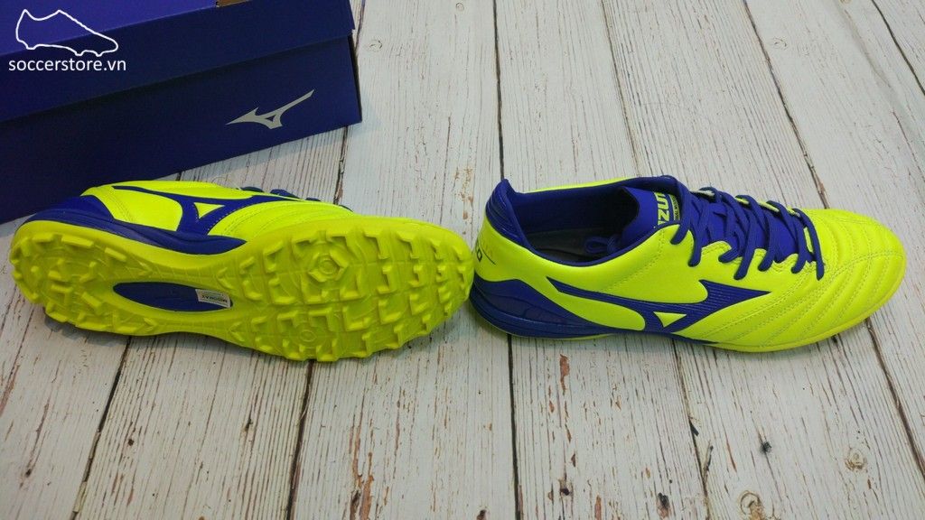 Mizuno Morelia Neo KL II AS TF- Solar Yellow/ Deep Ocean P1GD205825