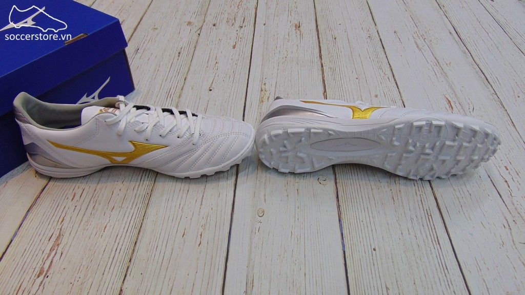 Mizuno Morelia Neo KL II AS- Core White / Gold / Grey Six - P1GD205850