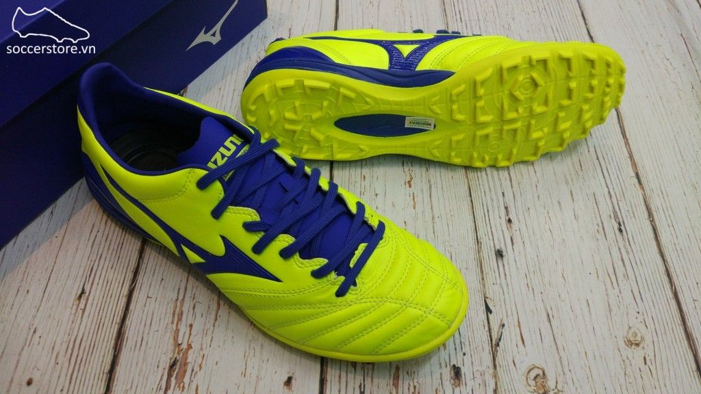 Mizuno Morelia Neo KL II AS TF- Solar Yellow/ Deep Ocean P1GD205825