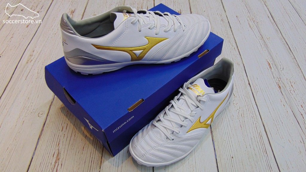 Mizuno Morelia Neo KL II AS- Core White / Gold / Grey Six - P1GD205850