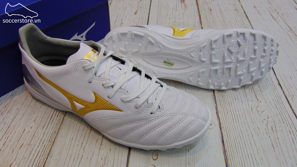 Mizuno Morelia Neo KL II AS- Core White / Gold / Grey Six - P1GD205850