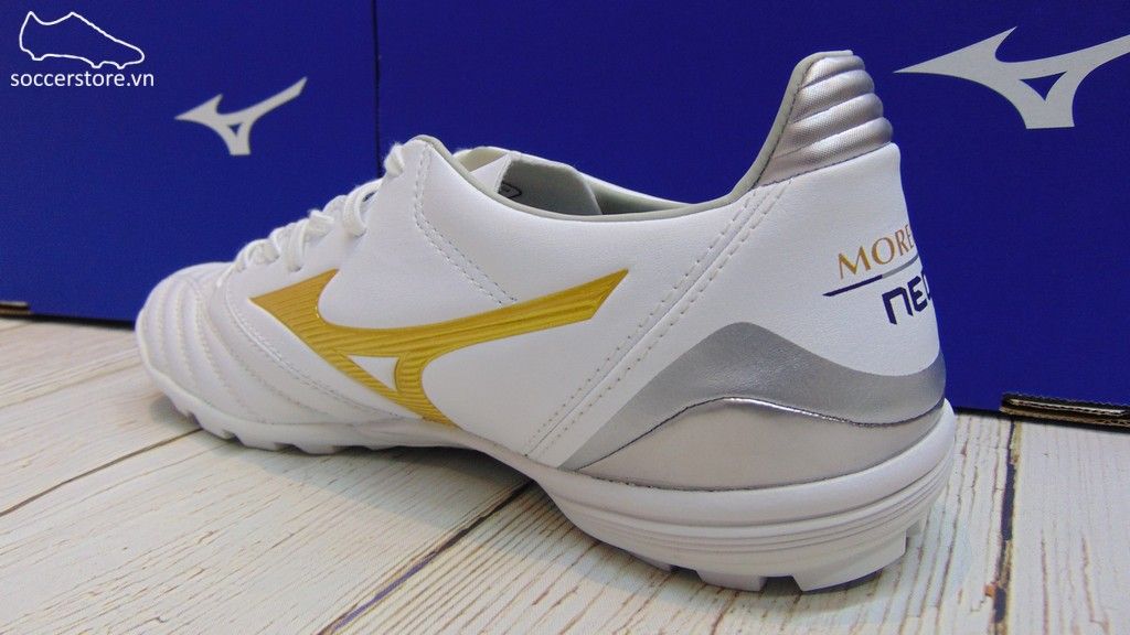 Mizuno Morelia Neo KL II AS- Core White / Gold / Grey Six - P1GD205850