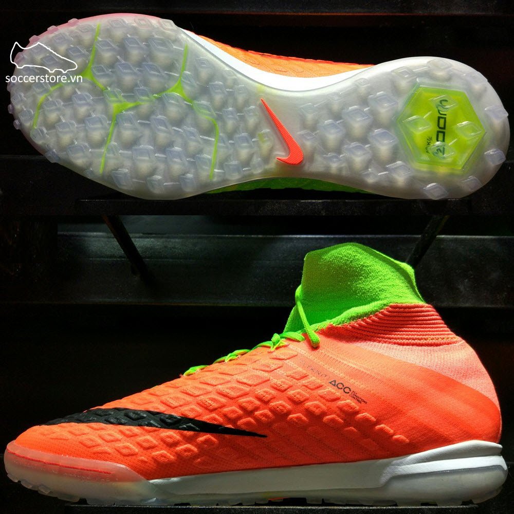 Nike HypervenomX Proximo II DF TF- Electric Green/ Black/ Hyper Orange 852576-308