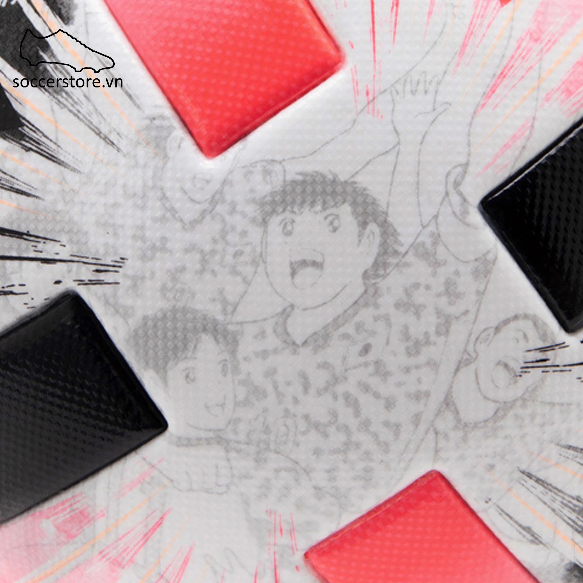 Bóng Adidas Captain Tsubasa Pro Football OMB- White/ Signal Pink/ Black/ Light Flash Orange FS0362