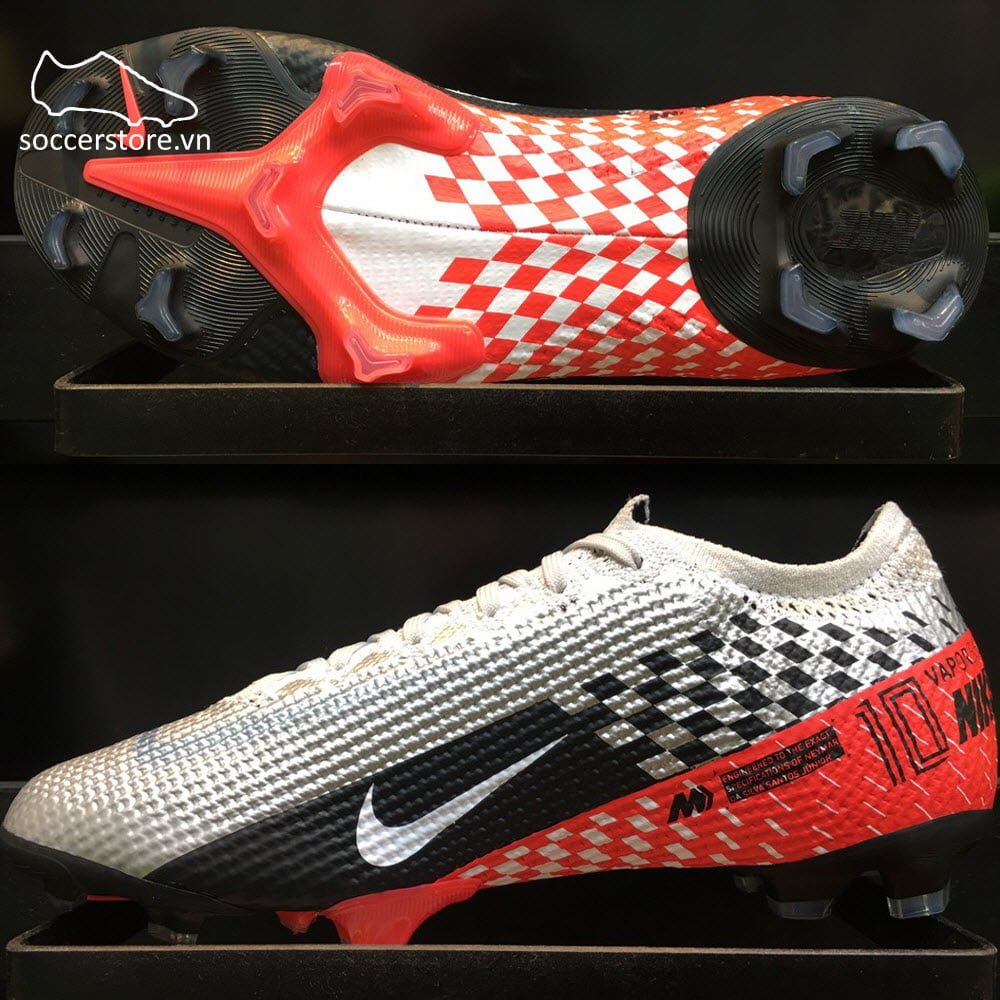 Nike Mercurial Vapor 13 Elite Neymar FG - Chrome/ Red Orbit/ Platinum Tint/ Black AT8035-006
