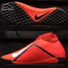 Nike Phantom VSN Pro DF TF- Bright Crimson/ Metallic Silver- AO3277-600