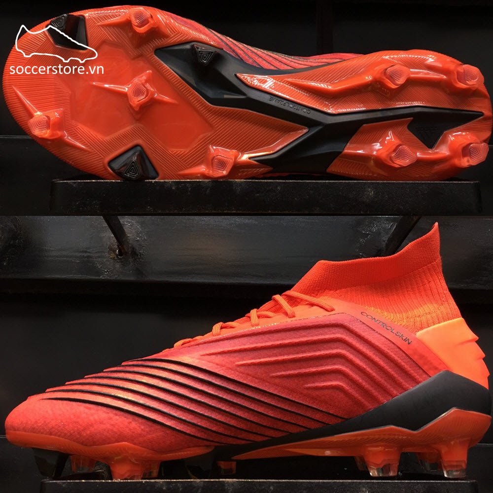 Adidas Predator 19.1 FG- Active Red/ Solar Red/ Core Black BC0552