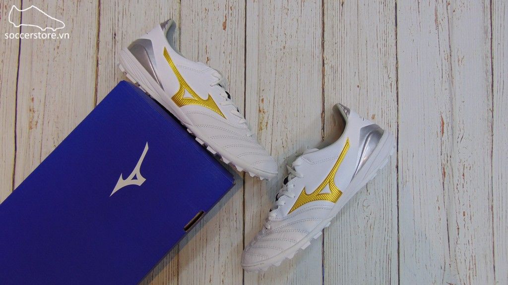Mizuno Morelia Neo KL II AS- Core White / Gold / Grey Six - P1GD205850