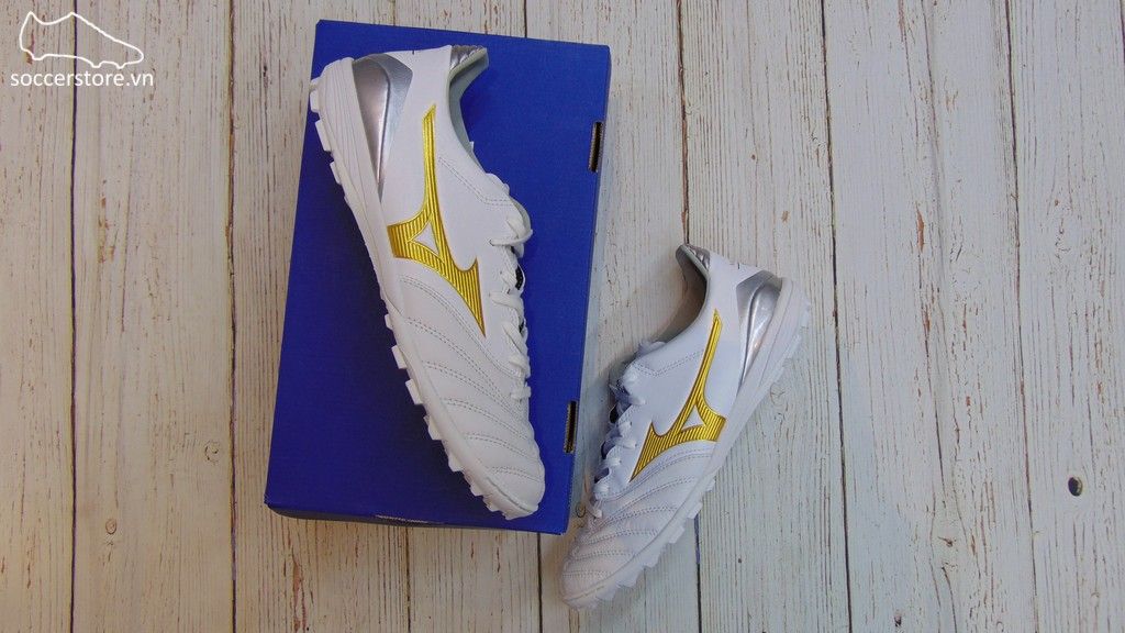 Mizuno Morelia Neo KL II AS- Core White / Gold / Grey Six - P1GD205850