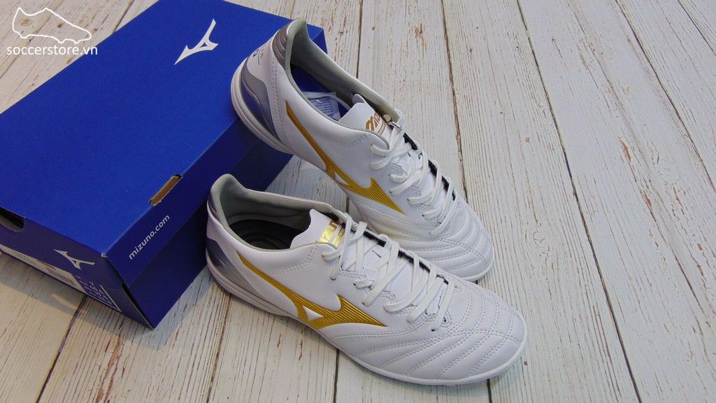Mizuno Morelia Neo KL II AS- Core White / Gold / Grey Six - P1GD205850