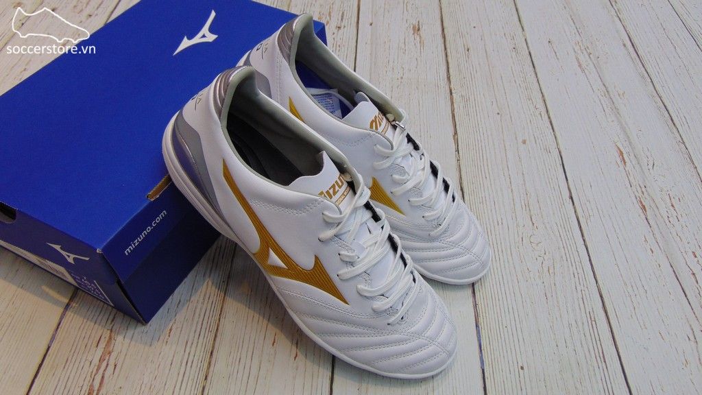 Mizuno Morelia Neo KL II AS- Core White / Gold / Grey Six - P1GD205850