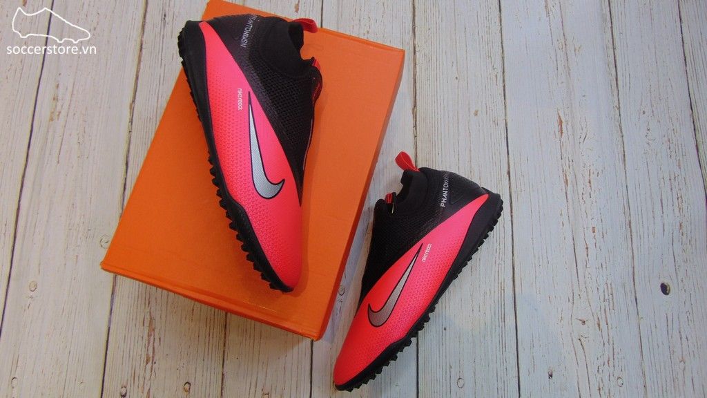 Nike Phantom Vision II React Pro DF TF- Laser Crimson/ Silver/ Black CD4174-606