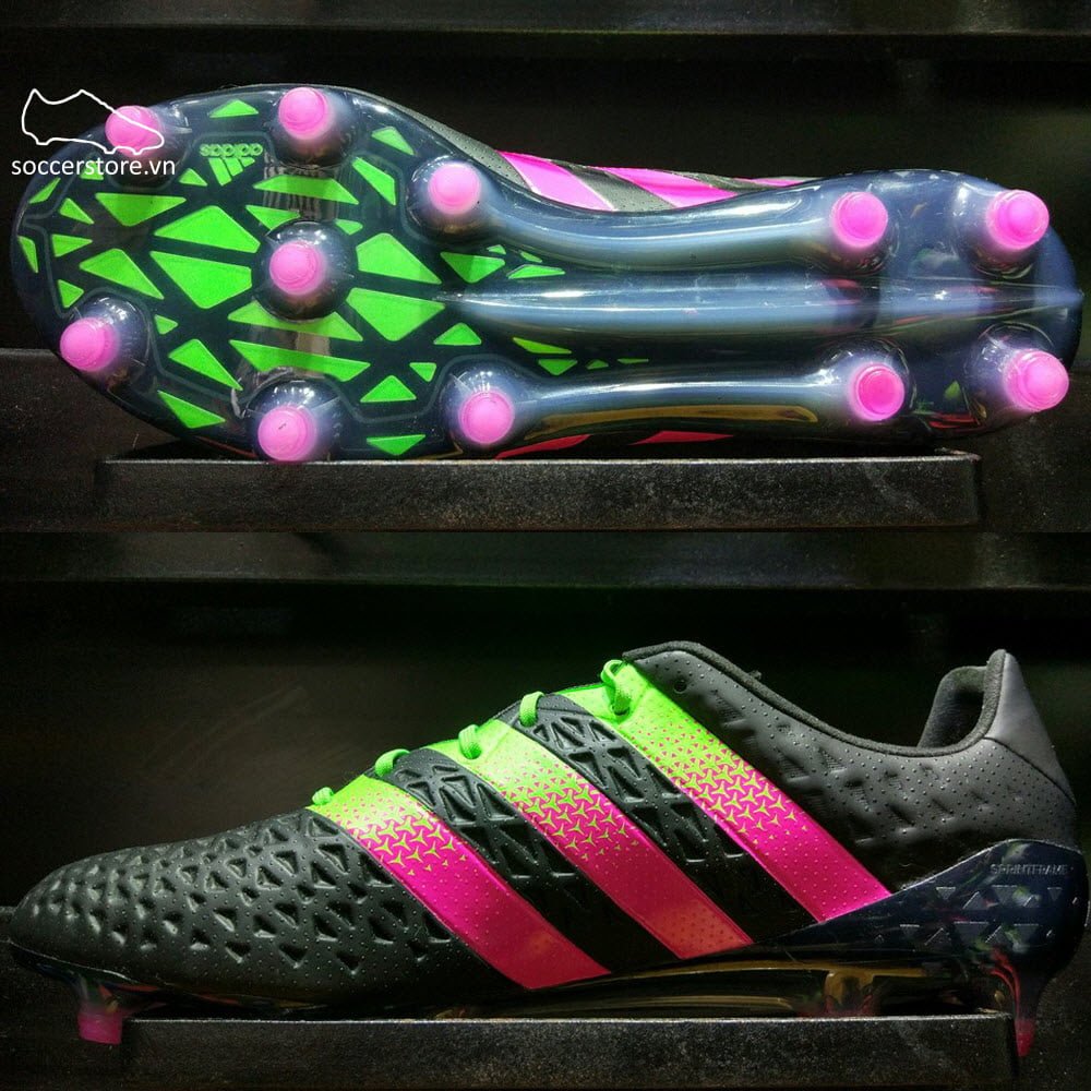 Adidas Ace 16.1 FG/AG- Core Black/ Solar Green/ Shock Pink AF5082