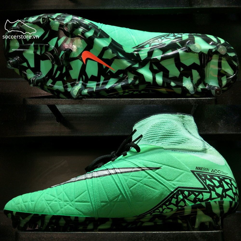 Nike Hypervenom Phantom II FG- Green Glow/ Metallic Silver/ Hyper Orange/ Black 747213-309