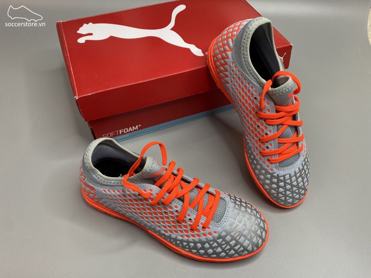 Puma Future 4.4 TF kids - Grey / Orange / Silver - 105699-01