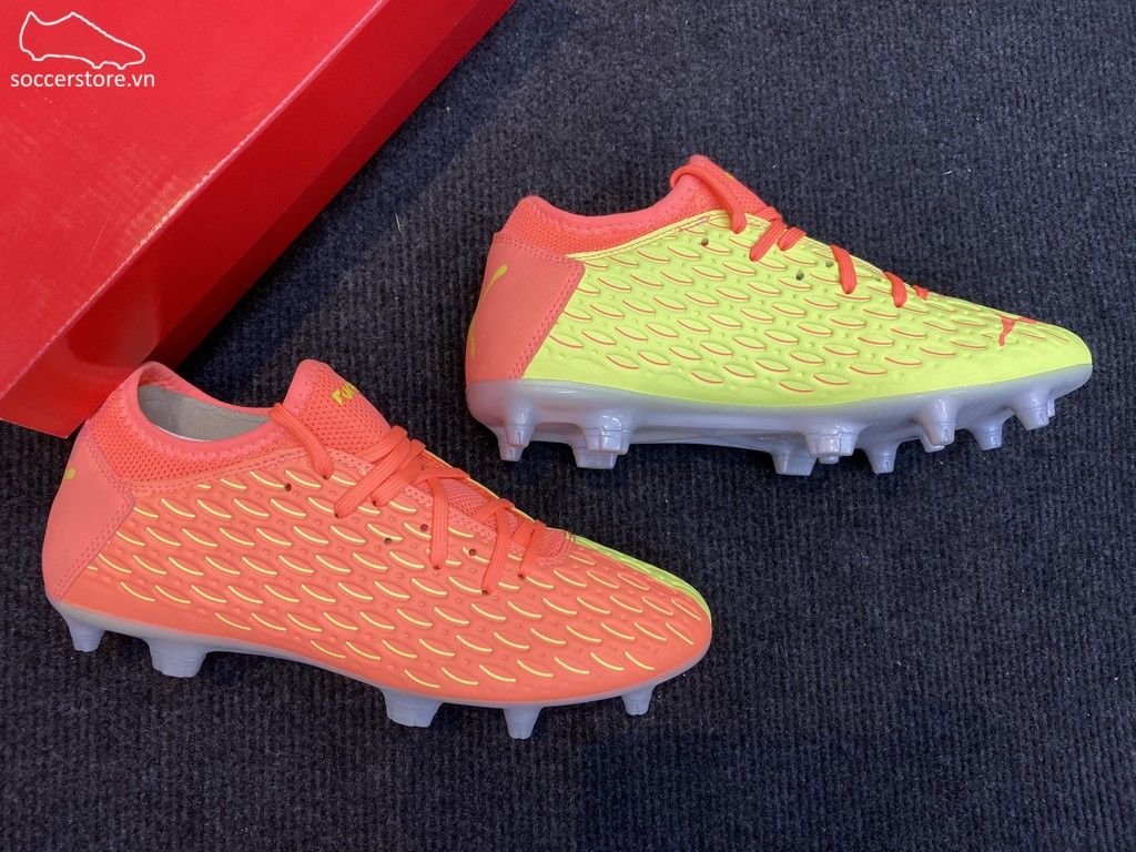 Puma Future 5.4 Netfit FG/AG/MG Rise pack - Energy Peach/ Fizzy Yellow 105941-01