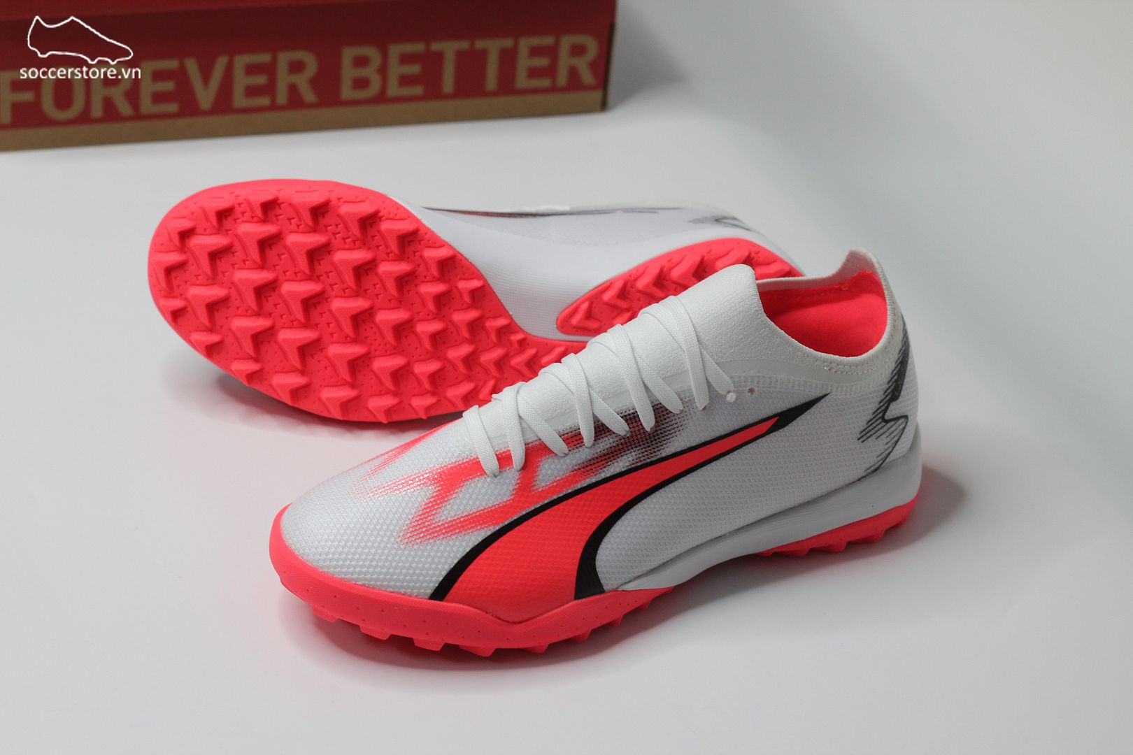 Puma Ultra Match TF Breakthrough pack màu trắng đỏ - 107521-01