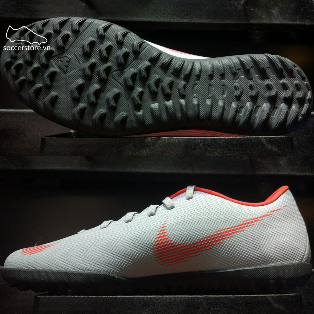 Nike Mercurial Vapor XII Club TF- Wolf Grey/ Light Crimson/ Pure Platinum AH7386-060