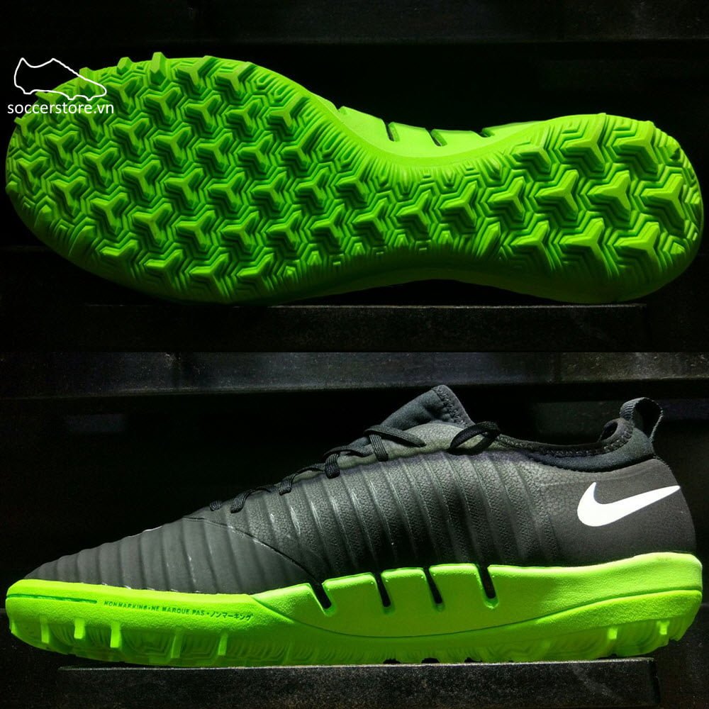 Nike MercurialX Finale II TF- Black/ White/ Electric Green 831975-013