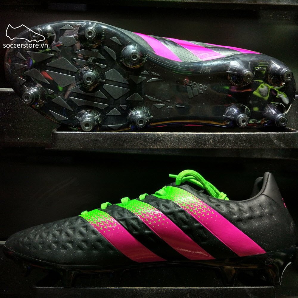 Adidas Ace 16.3 FG/AG- Core Black/ Solar Green/ Shock Pink AF5146