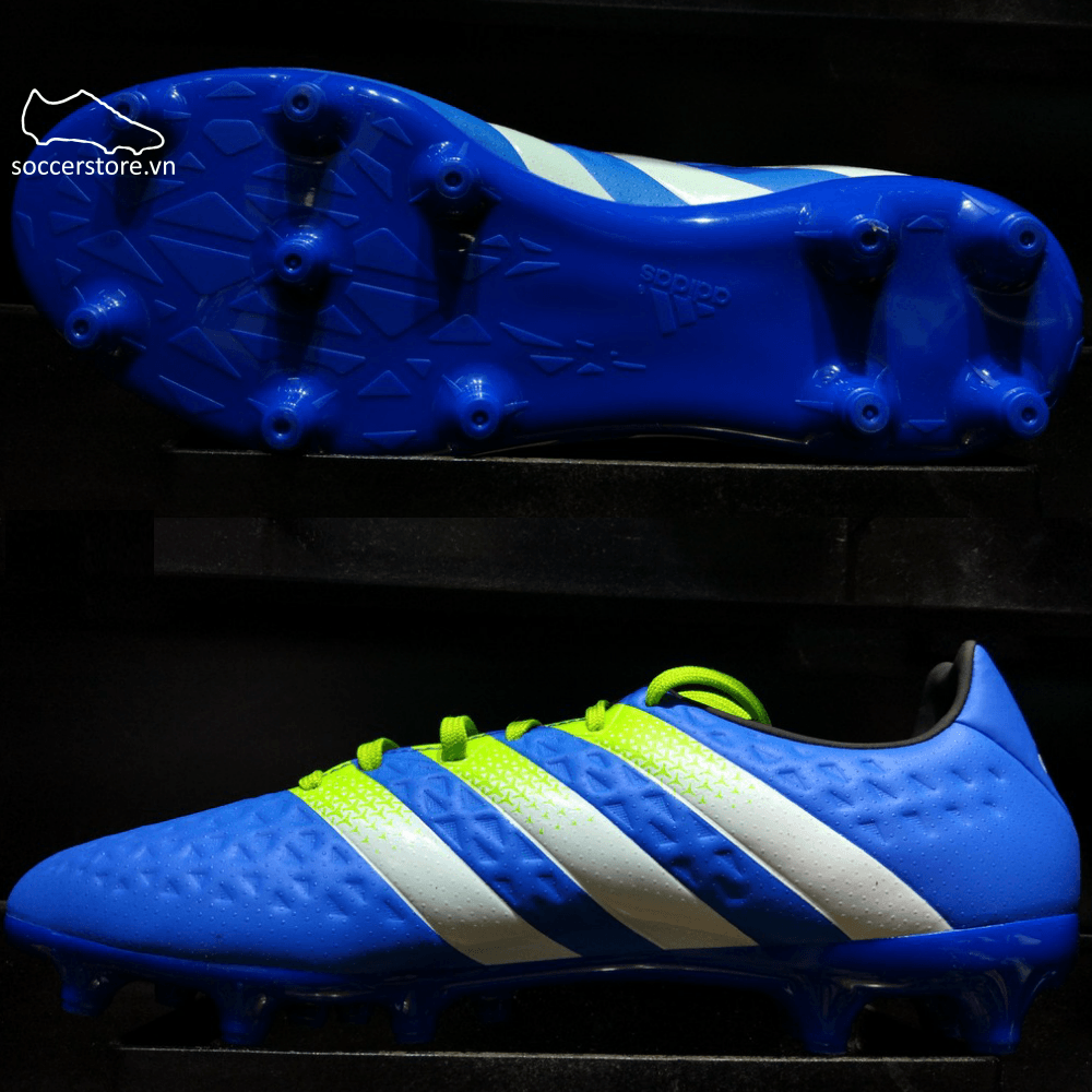 Adidas Ace 16.3 FG/AG- Shock Blue/ Semi Solar Slime/ White AF5148