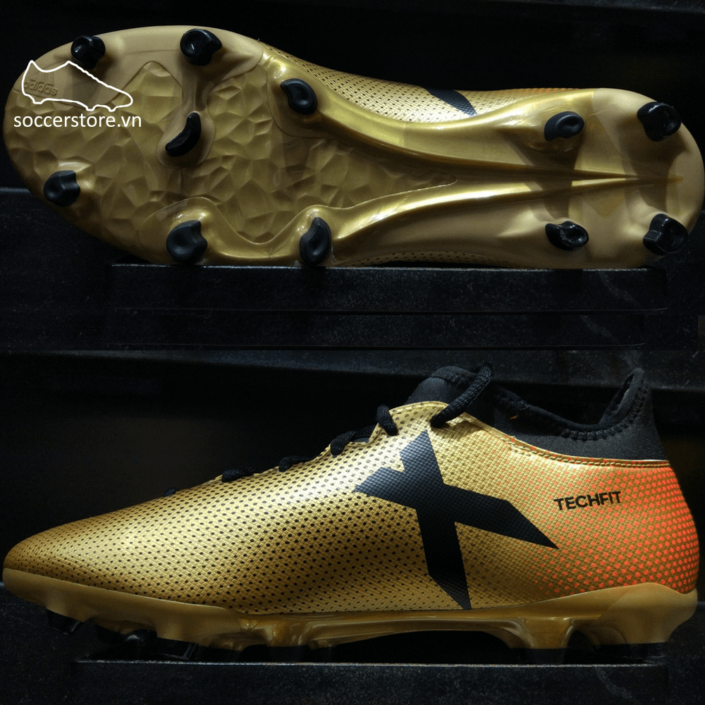 Adidas X 17.3 FG- Tactile Gold Metallic/ Core Black/ Solar Red CP9190