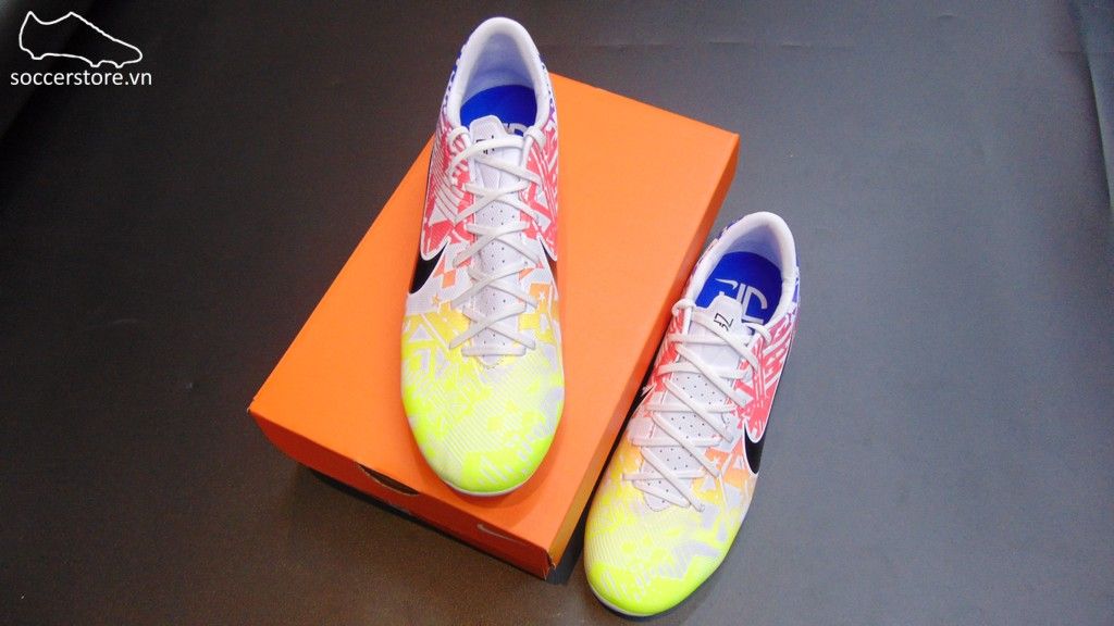Nike Mercurial Vapor XIII Academy Neymar FG Jogo Prismatico- White/ Black/ Racer Blue/ Volt AT7960-104