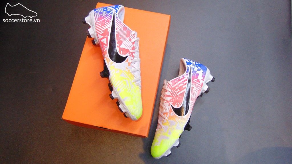 Nike Mercurial Vapor XIII Academy Neymar FG Jogo Prismatico- White/ Black/ Racer Blue/ Volt AT7960-104