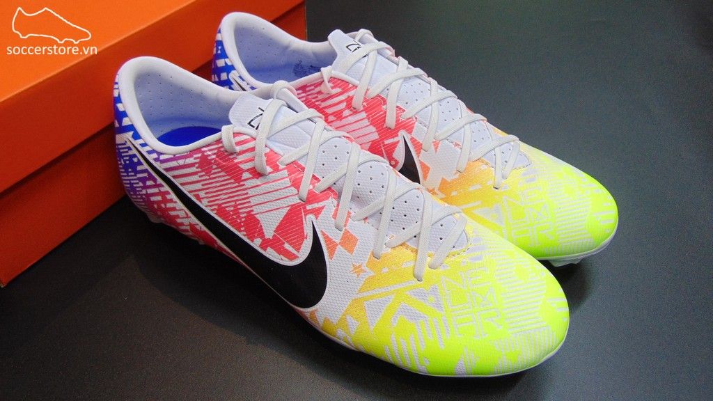 Nike Mercurial Vapor XIII Academy Neymar FG Jogo Prismatico- White/ Black/ Racer Blue/ Volt AT7960-104