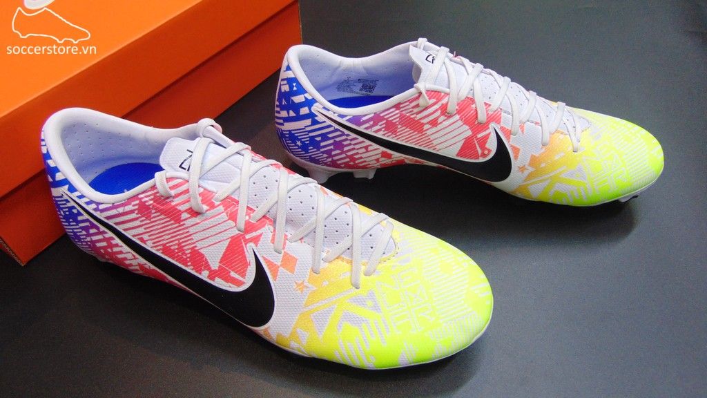 Nike Mercurial Vapor XIII Academy Neymar FG Jogo Prismatico- White/ Black/ Racer Blue/ Volt AT7960-104