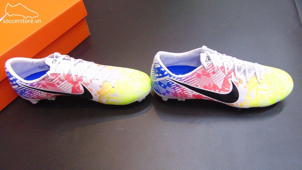 Nike Mercurial Vapor XIII Academy Neymar FG Jogo Prismatico- White/ Black/ Racer Blue/ Volt AT7960-104