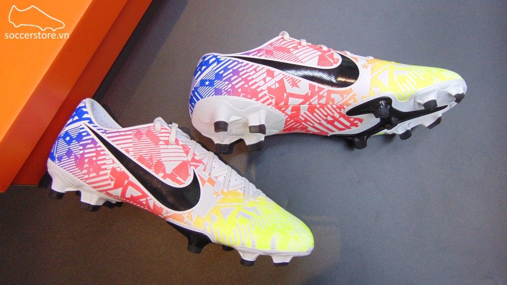 Nike Mercurial Vapor XIII Academy Neymar FG Jogo Prismatico- White/ Black/ Racer Blue/ Volt AT7960-104