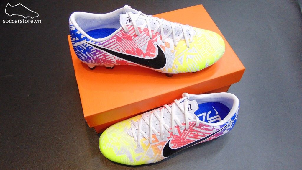 Nike Mercurial Vapor XIII Academy Neymar FG Jogo Prismatico- White/ Black/ Racer Blue/ Volt AT7960-104