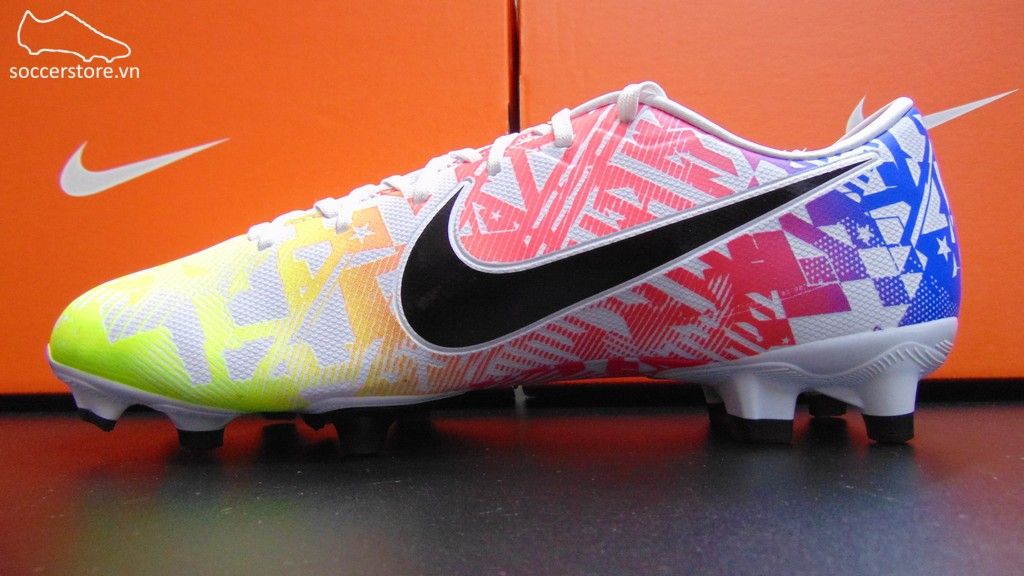 Nike Mercurial Vapor XIII Academy Neymar FG Jogo Prismatico- White/ Black/ Racer Blue/ Volt AT7960-104
